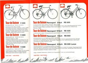 Tour de Suisse Prospekt 70er Jahre